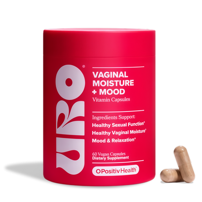 O Positiv URO Vaginal Moisture & Mood – Formulated to Support Vaginal Moisture, Mood & Relaxation – with KSM-66® Ashwagandha, Ginkgo Biloba, Mucuna pruriens, and GABA – 30 Servings