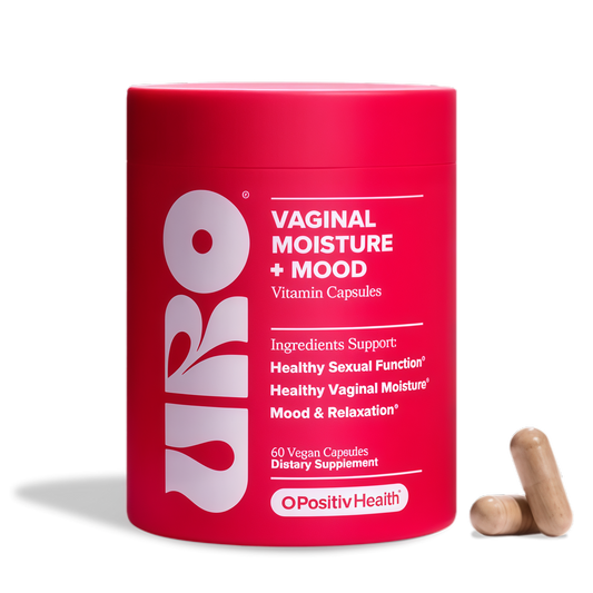 O Positiv URO Vaginal Moisture & Mood – Formulated to Support Vaginal Moisture, Mood & Relaxation – with KSM-66® Ashwagandha, Ginkgo Biloba, Mucuna pruriens, and GABA – 30 Servings